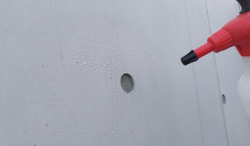 The surface usually shows a characteristic beading effect