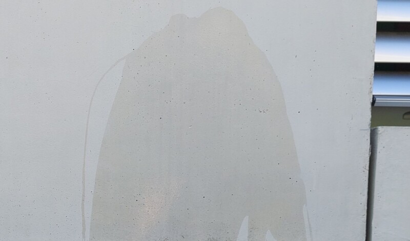 Water on non-hydrophobic concrete