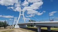 The new Transylvania Bridge spans the Someș River at 644 m – an architectural landmark and important transport hub for Satu Mare.