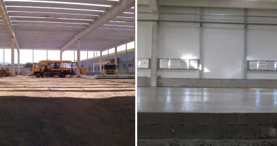 Industrial floor levelling