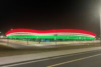 The Alba Arena is a multifunctional centre for events and culture with a total net area of 23,730 m².