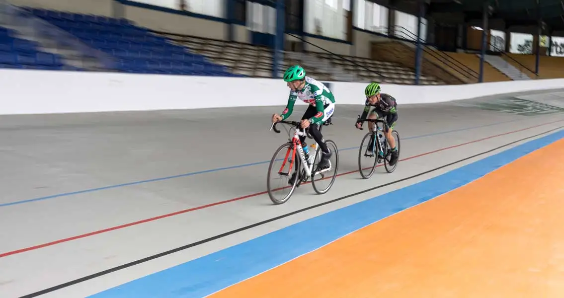 The racetrack in use after the successful rehabilitation work.