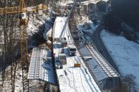 Construction progress even under wintry conditions