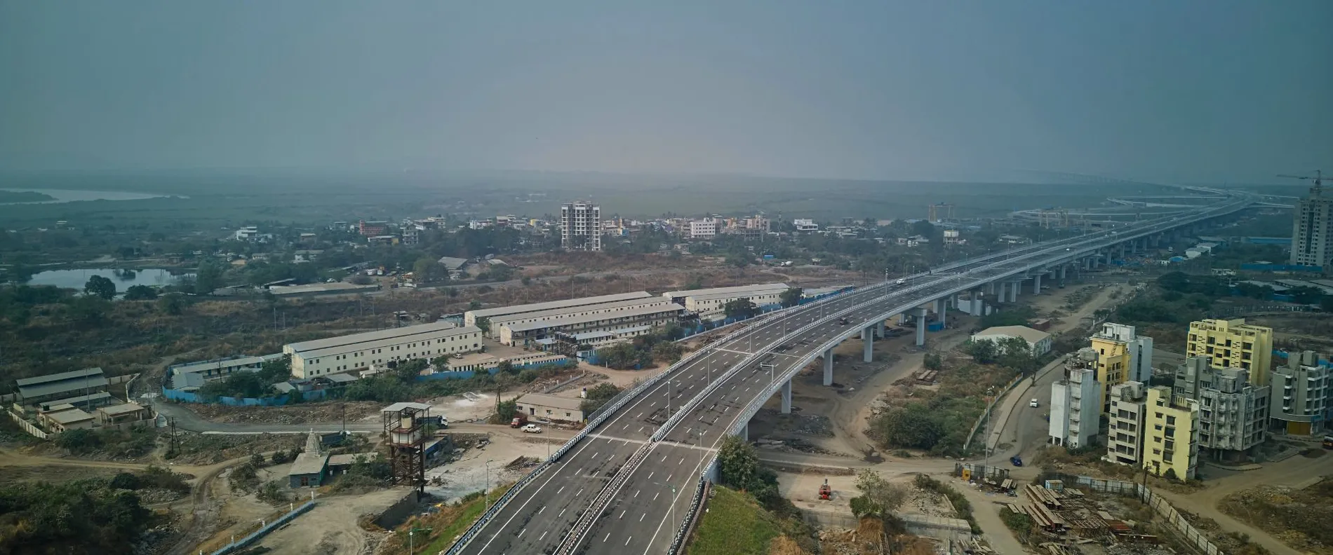 View of the Mumbai Trans Harbour Link bridge