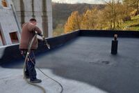 MC's thick bitumen coating was applied by spraying.