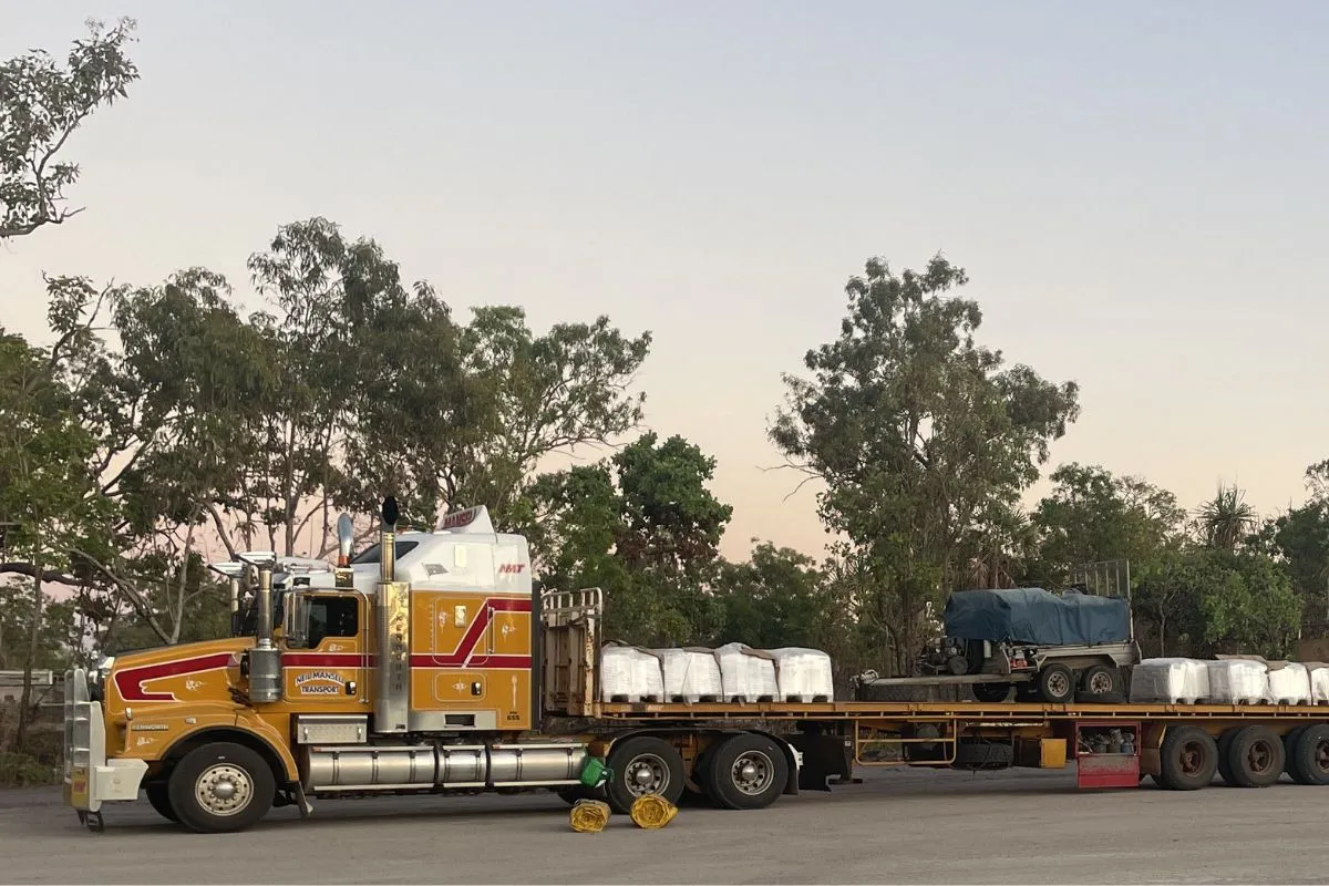 Logistical challenge: The products had to be transported 3,700 km to Jabiru.