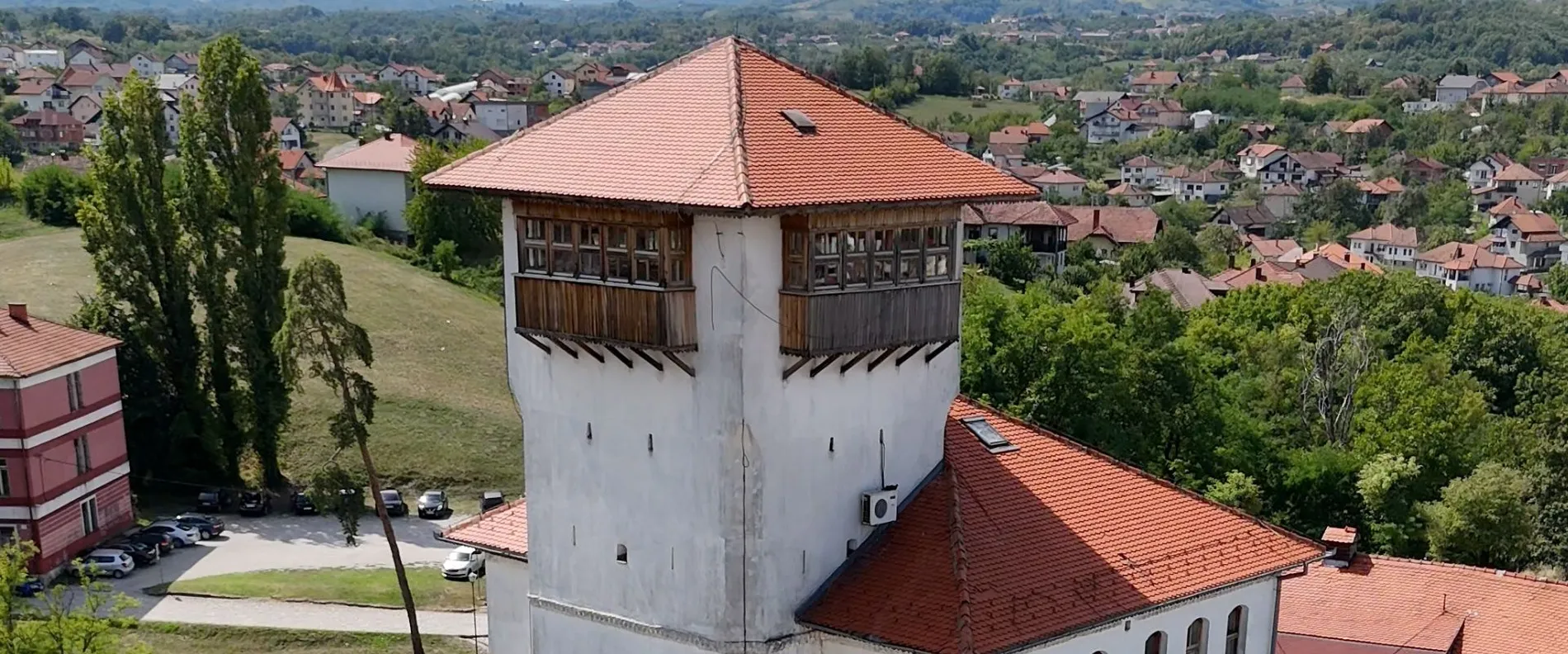 Bird view of the Gradacac's historic tower