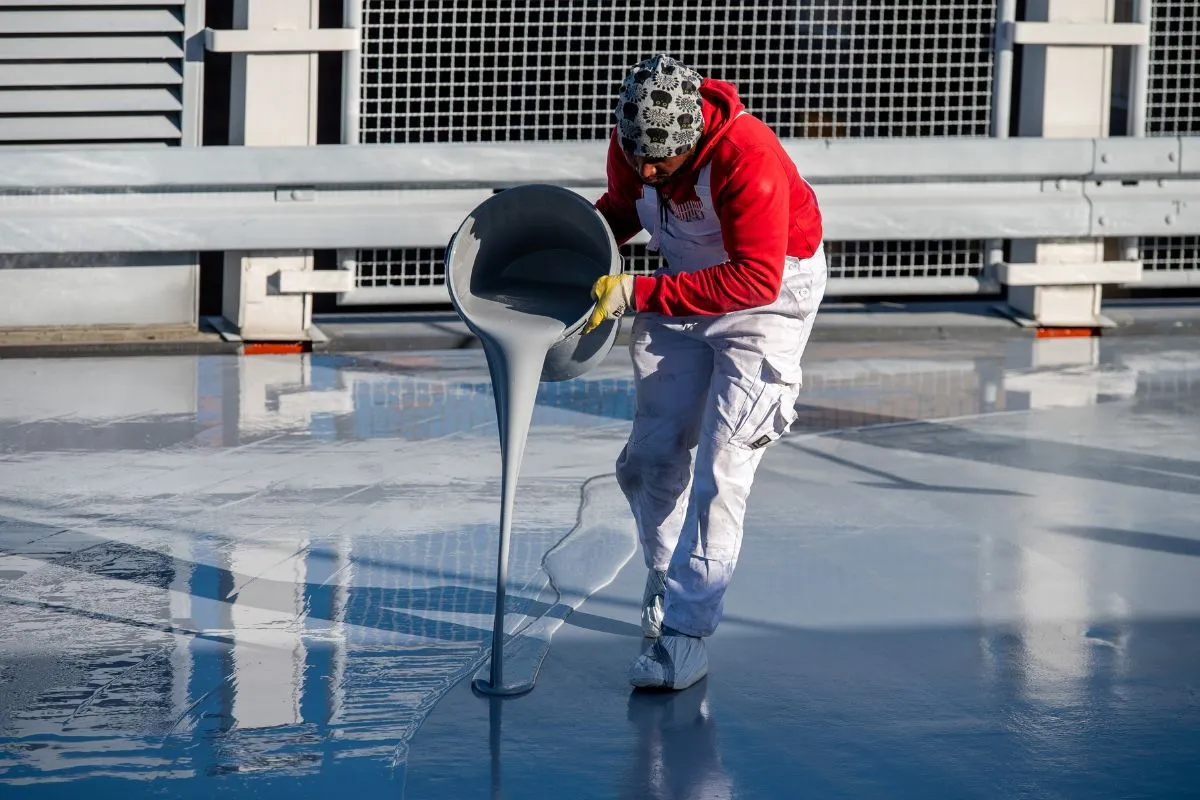 The car park on Ahstraße was coated with MC-DUR TopSpeed Flex plus OS 10 from MC 
