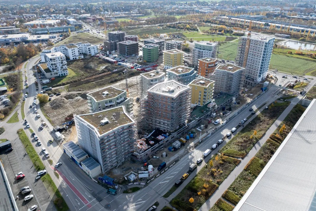 A view of the entire new-build project