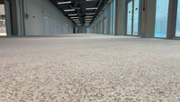 The decorative seamless terrazzo floor was based on the durable epoxy resin MC-DUR 1322