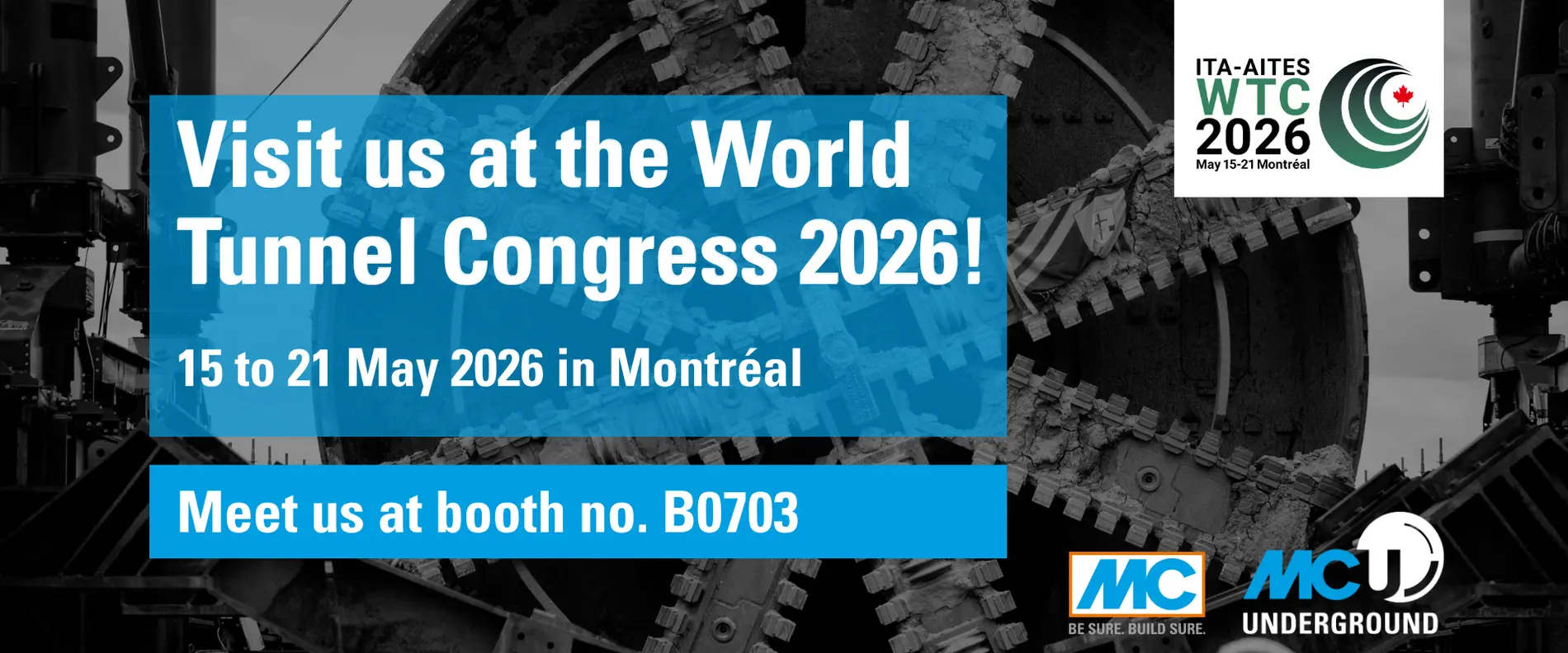 Visit us at the WTC booth no. B0703