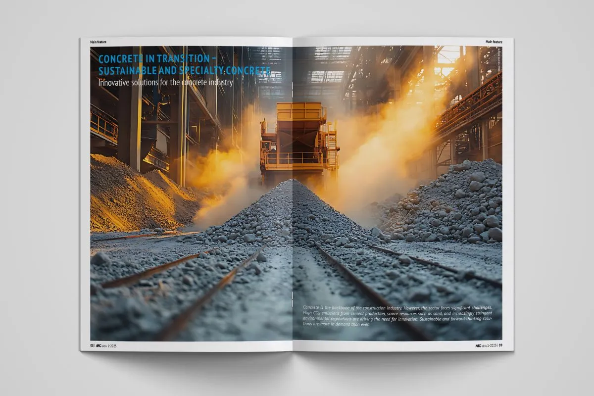 The Main Feature of this year’s first issue of our magazine MC aktiv focuses on innovative solutions for the production of sustainable and special concrete.