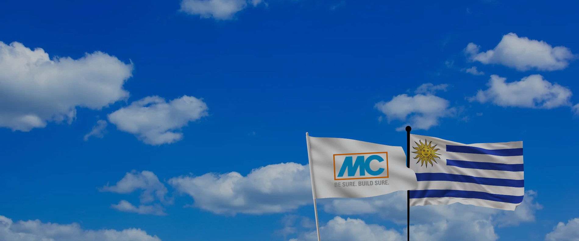 Flag of MC and Uruguay