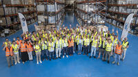 Participants at the MCU event at the MC Spain headquarters warehouse