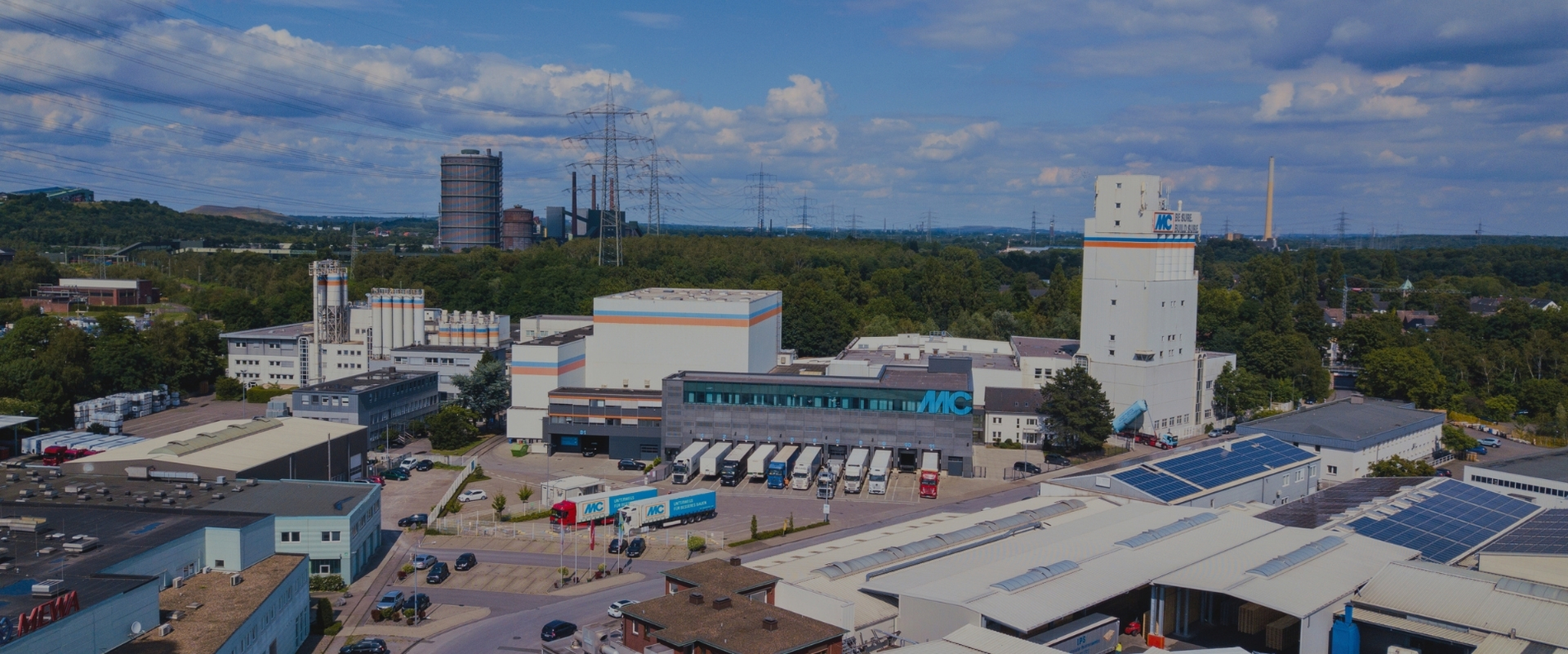 A bird’s-eye view of MC-Bauchemie’s headquarters in Bottrop