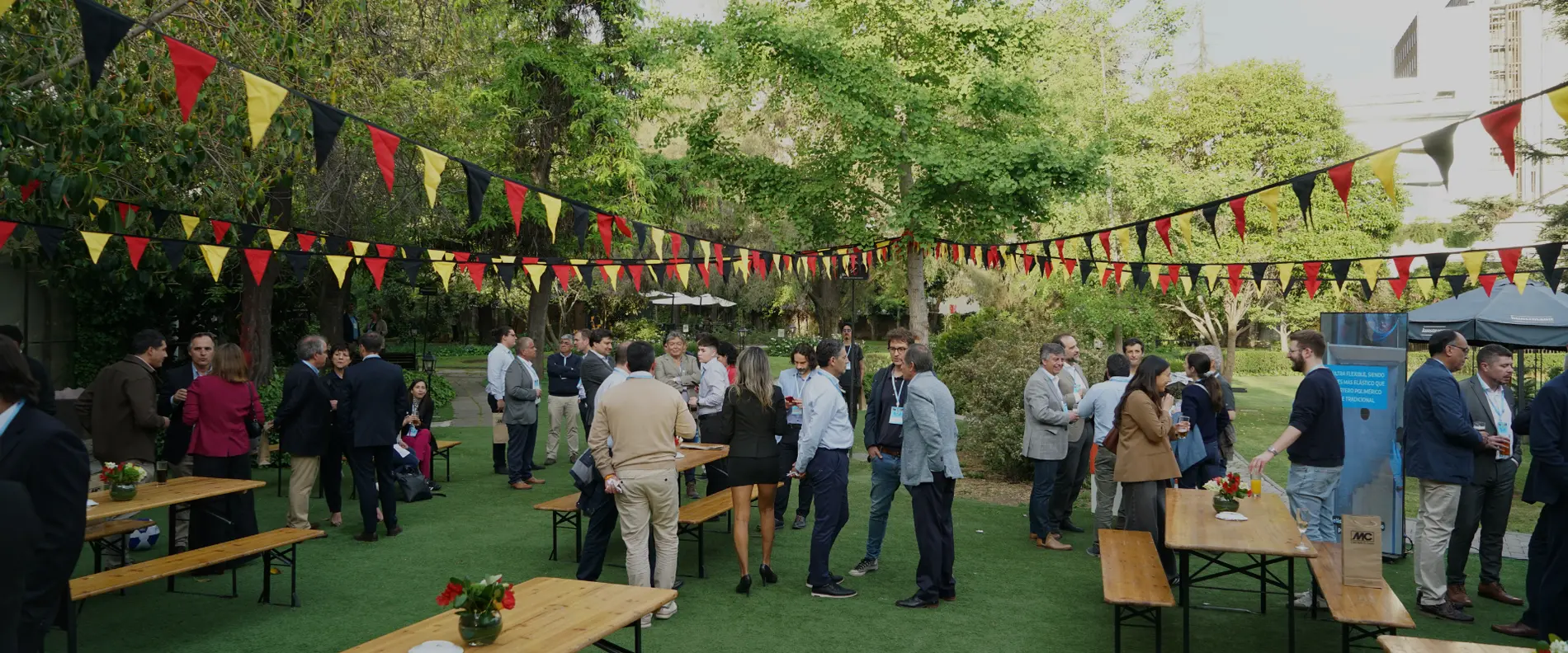 Outside celebration at Club Manquehue in Santiago de Chile