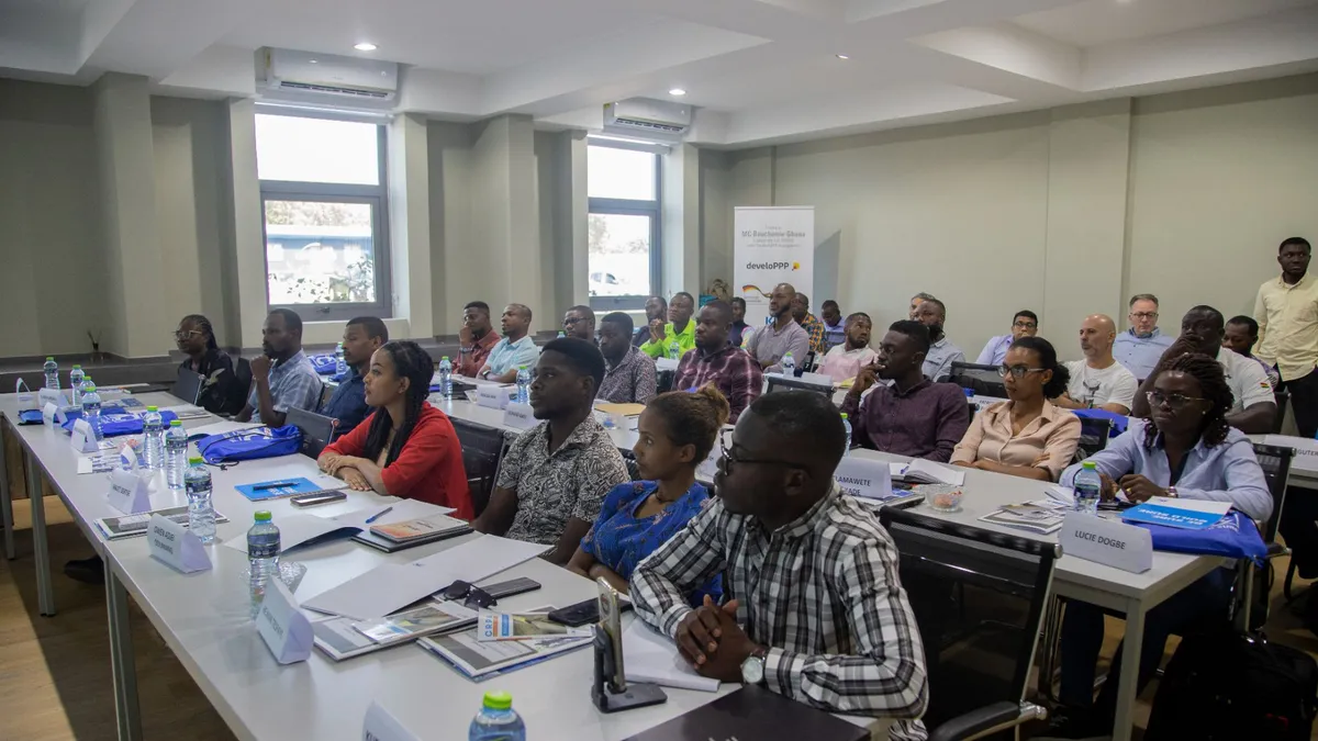 Intensive training on concrete repair and protection in Accra in 2023.