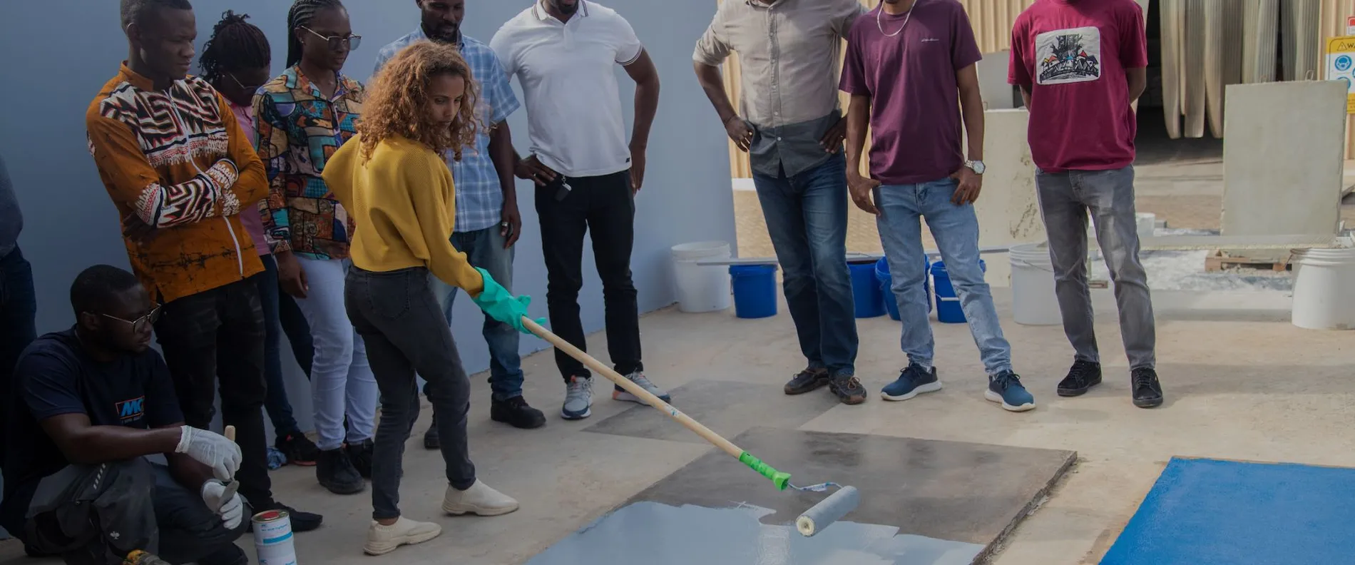 people at the project