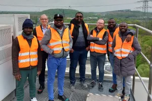 Nigerian guests enjoy breathtaking views of Bottrop and the Ruhr area from MC’s 54 metre high Powder Tower.