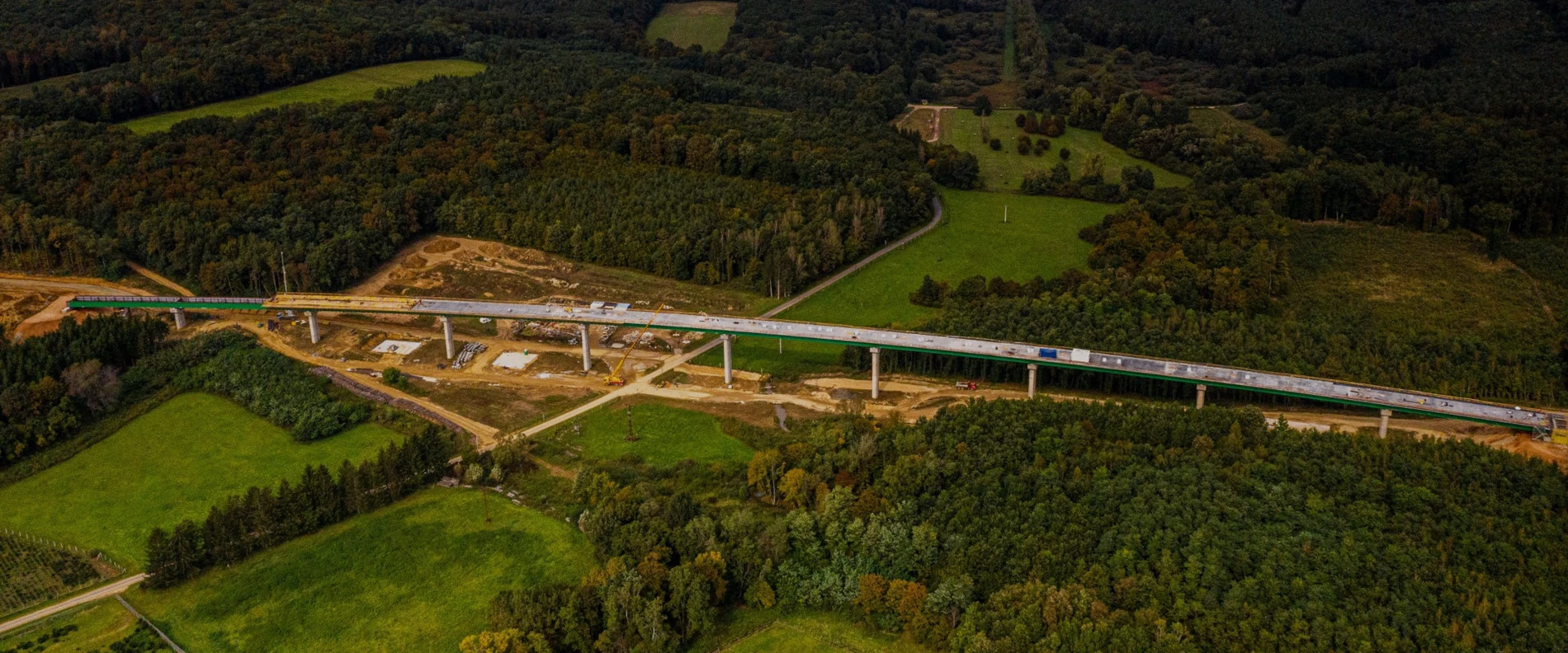 Bridge construction project in Hungary