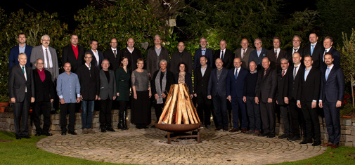 Group photo of this year’s long-service awardees from the MC at the traditional celebratory evening in Bottrop.