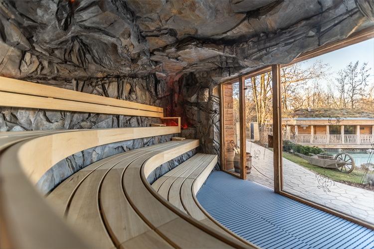 MC-RockMortar enables sauna emporia to be imaginatively enhanced.