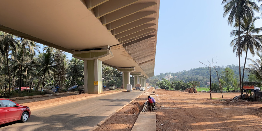 Final worksteps on the construction of the Zuari Bridge